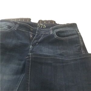 MAY 575 size 12 dark wash wide leg jeans with stretch
